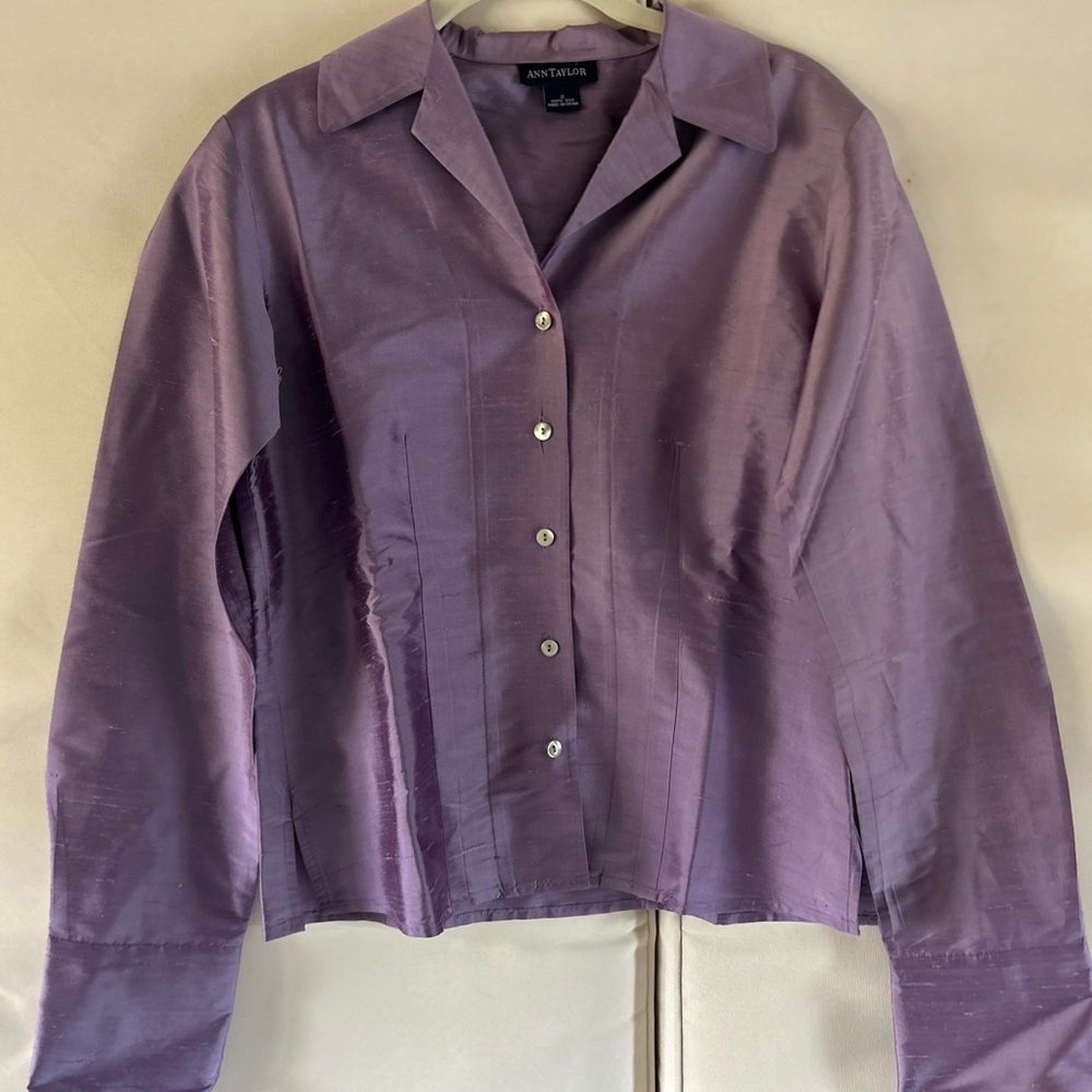 Ann Taylor Lavender Button Down Shirt